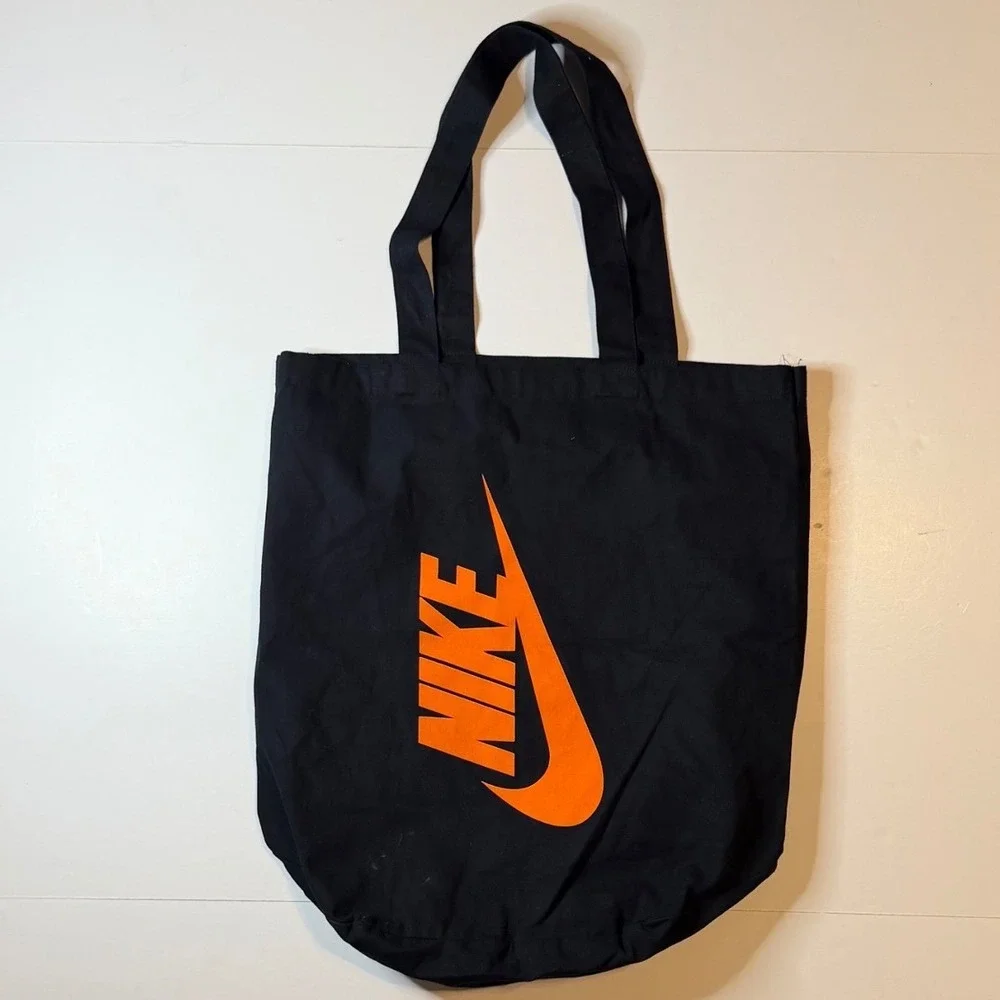 Nike Vlone Tote Bag Black Orange Canvas Streetwear Shopper Supreme Creations